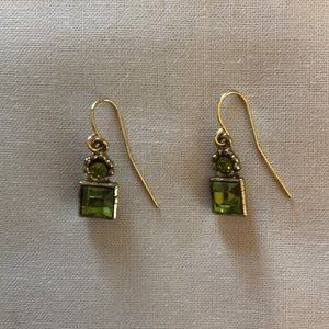 Gold and Green earrings